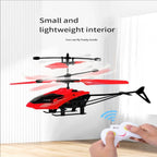 Inductive bidirectional helicopter charging remote control small aircraft indoor hovering anti-fall illuminated electric toy
