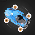 Cool Light Music Universal Four-wheel Car Electric Toys Stunt Transformation Rotating Car Boy's Birthday Gift Funny Toy VG186