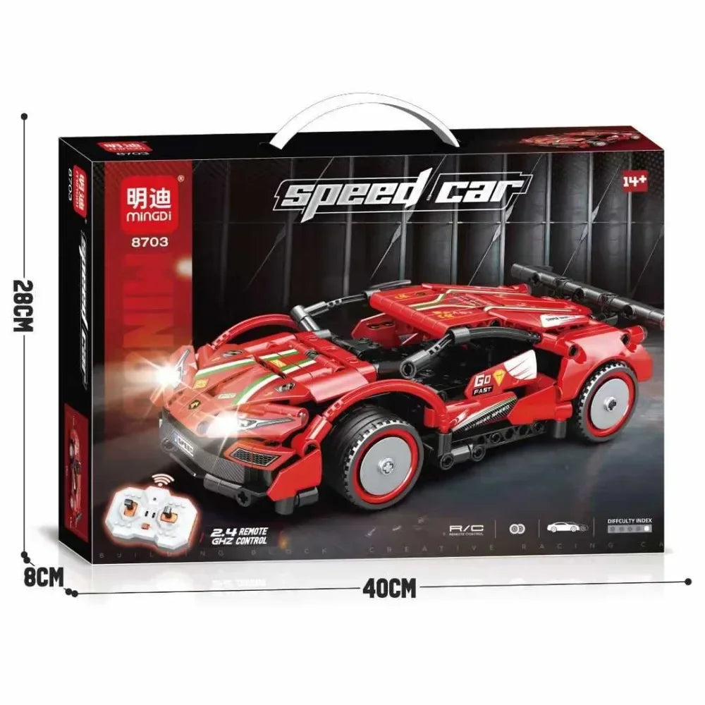 Technical Racing Sport Car Model Building Blocks technic 1:24 DIY Technic Supercar with Remote Control Brick Toys Kid Adult Gift