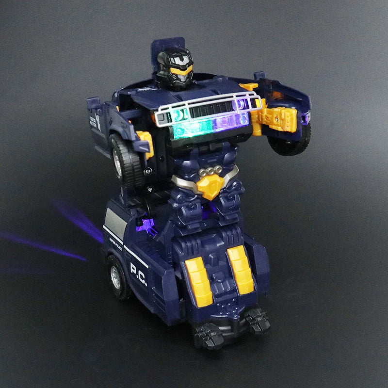 New One-key Deformation Car Toys Automatic Transform Robot Plastic Model Car Funny Diecasts Toy Boys Amazing Gifts Kid Toy
