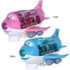 360 Degree Rotating Electric Airplane Model Toy with Bump and Go Action, Music & Lights Educational Toys for Kids Birthday Gifts