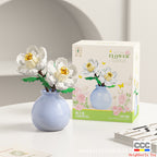 Cross-Border Building Blocks Eternal Flower Transparent Building Blocks Display Cover Home Decoration Desktop Trendy Assembly Toys Gift Wholesale