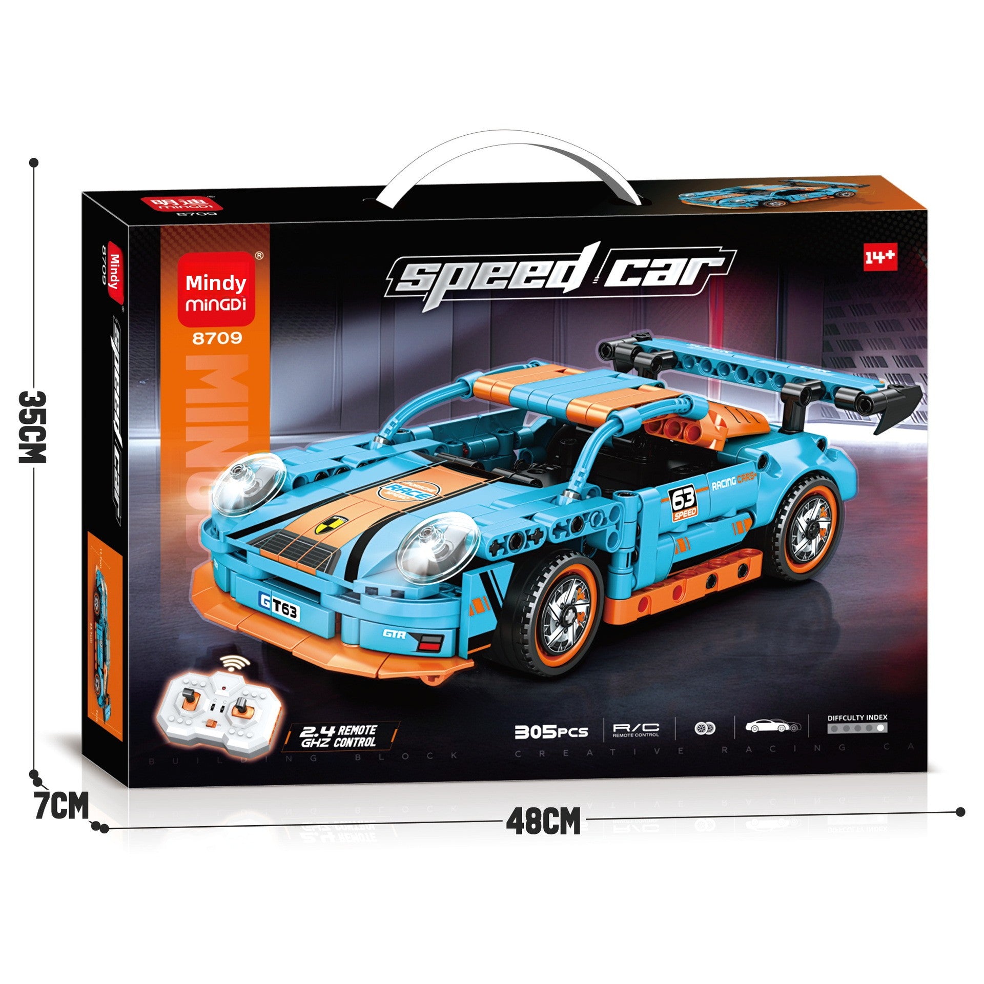 Mingdi 2.4G Remote Control Building Blocks 99A Tank Military Model Compatible with Lego Assembly Children's Toys Student Gift