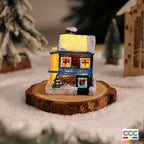 Cross-Border New Christmas Decorations Resin Christmas Small House Micro Landscape Luminous Snow House Ornaments Christmas Gifts
