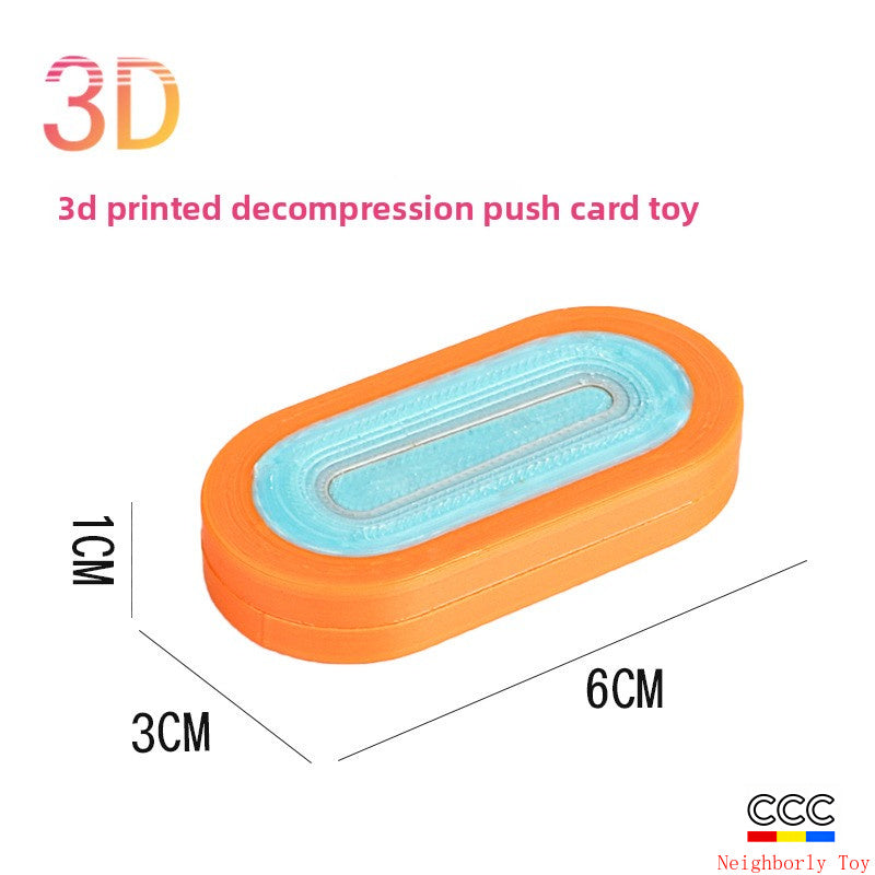 Hot Selling Children's 3D Printed Educational Magnetic Stress Relief Toy Push Card Finger Spinner Boys Handle Piece