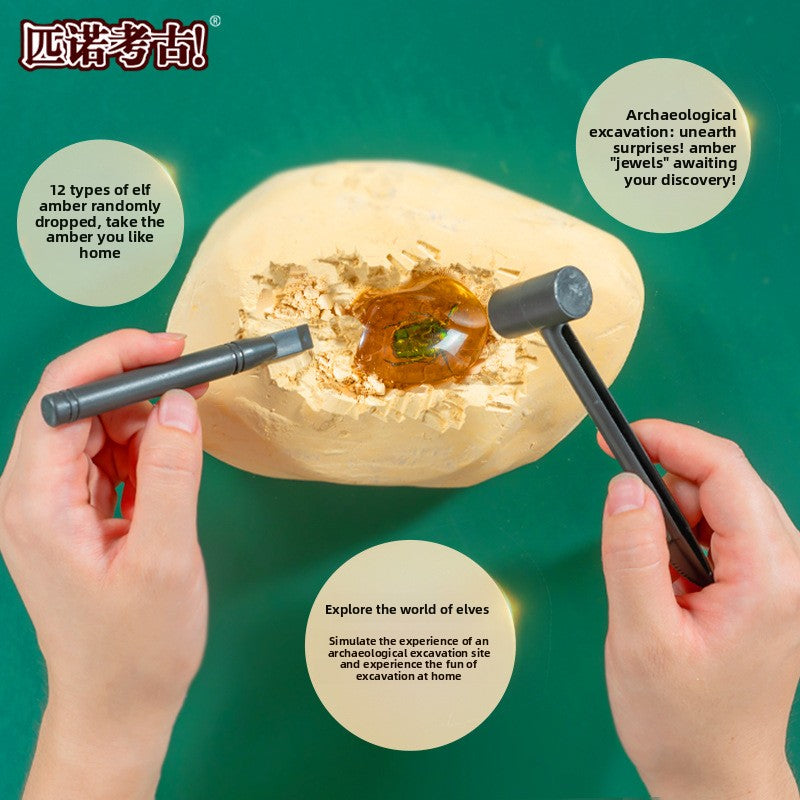 Amber Insect Sprite Archaeological Dig Blind Box - Kids Gem Exploration DIY Treasure Hunt Toy