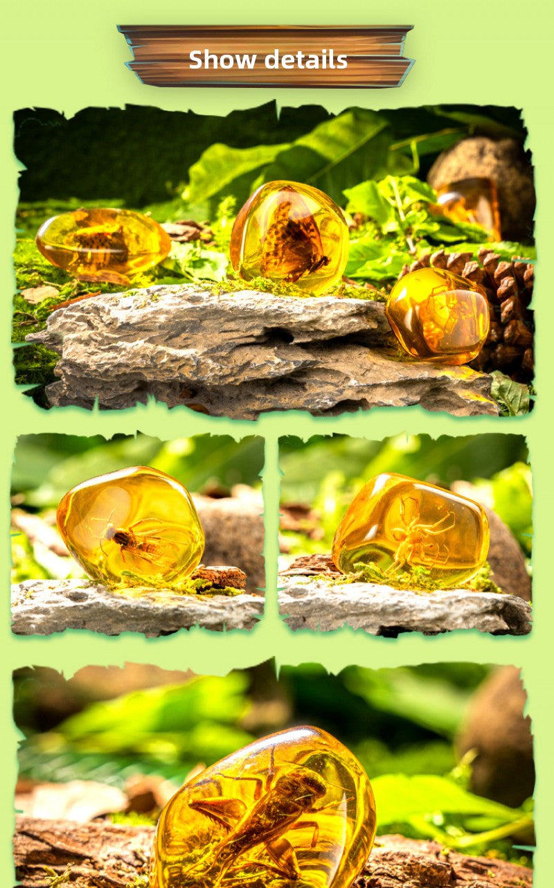 Amber Insect Sprite Archaeological Dig Blind Box - Kids Gem Exploration DIY Treasure Hunt Toy