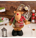 Jingchen Cross-Border Christmas Retractable Doll Window Display Santa Claus Snowman Standing Doll Holiday Decoration