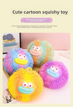 Creative Stress Relief Squeeze Toy Hot Fluffy Ball Soft TPR Big Mouth Vent Ball EDC Stress Relief Toy