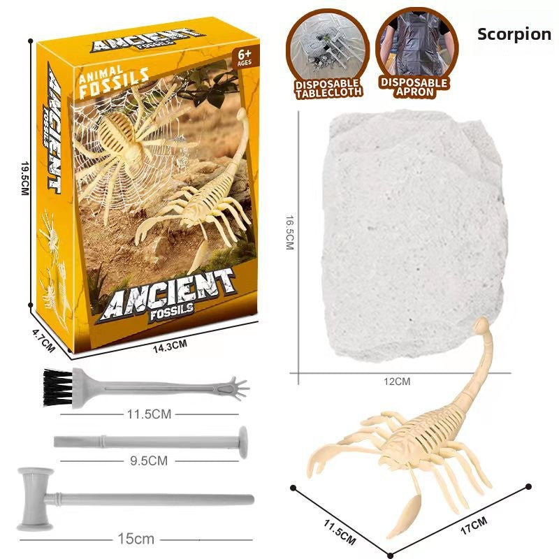 New Mermaid Tail Archaeological Dig Blind Box - Kids DIY Mini Colorful Dinosaur Gem Treasure Hunt Toy