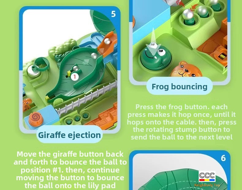 Beibei Jungle Adventure Rolling Ball Track Multi-Functional Maze Game Children's Educational Focus Training Toy