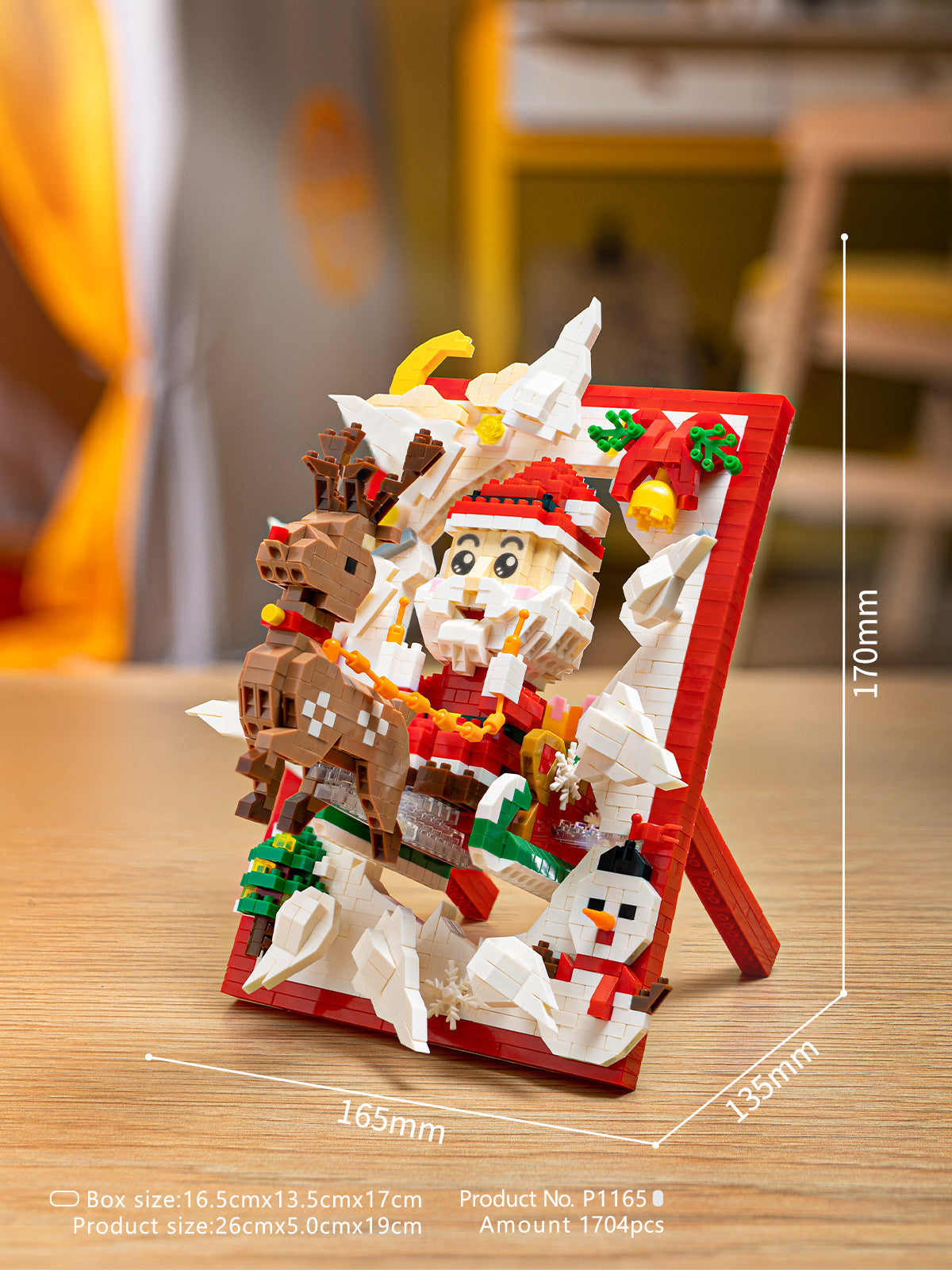Creative Diy2025 Decorations Cross-Border Christmas Building Block Toys Children's Christmas Gifts 3D Santa Claus Photo Frame
