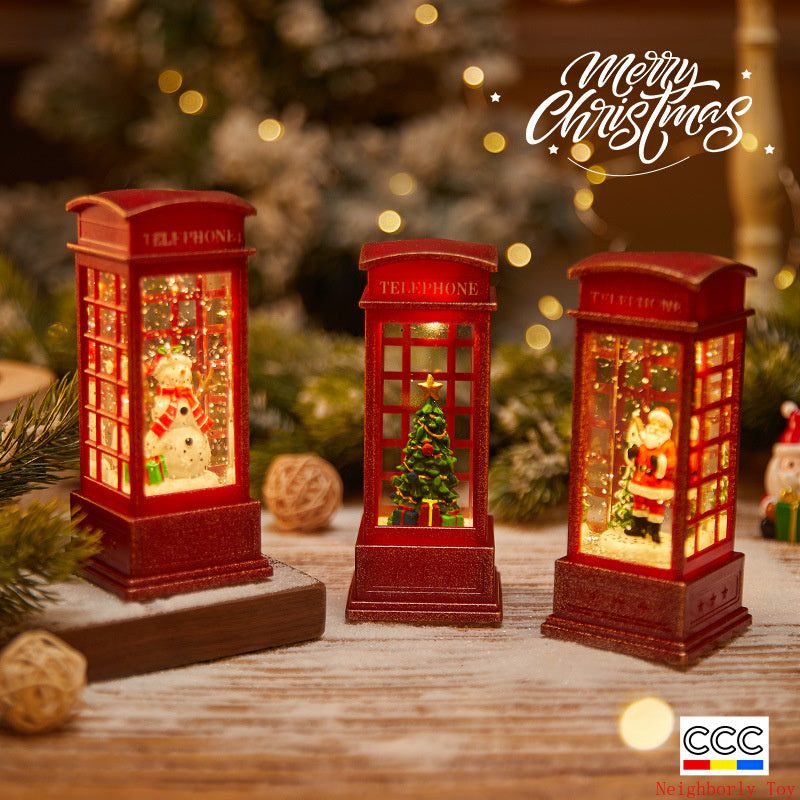 Christmas Decoration Wind Lamp Crystal Lamp Santa Claus Christmas Party Decoration Christmas Ornaments Christmas Gifts