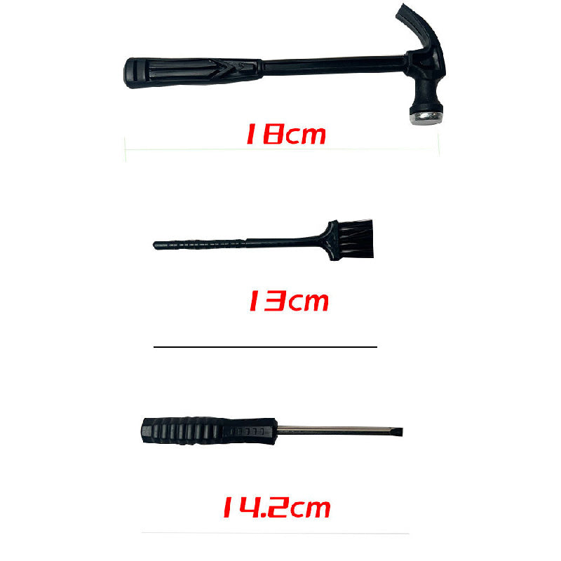 Archaeological Digging Tool 3-Piece Set - Metal & Plastic Hammer Chisel Brush for Craft Shop