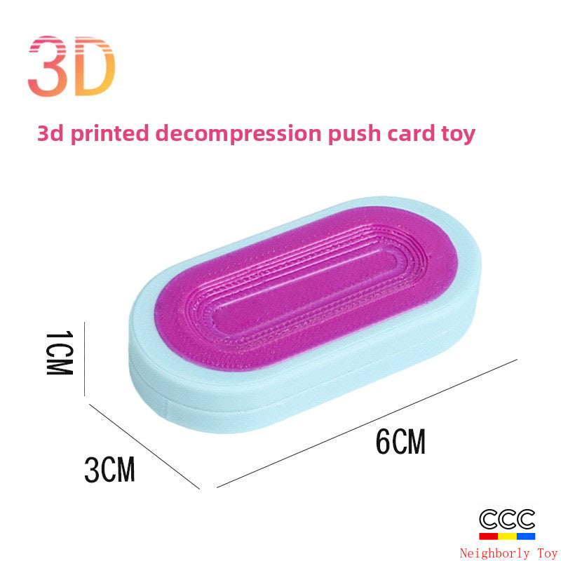 Hot Selling Children's 3D Printed Educational Magnetic Stress Relief Toy Push Card Finger Spinner Boys Handle Piece