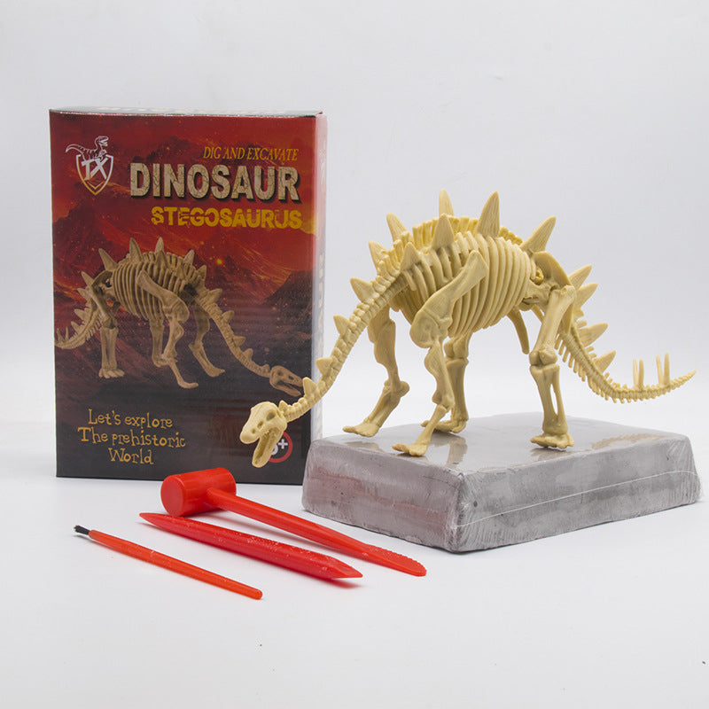 Colorful Gem & Dinosaur Fossil Archaeological Dig Blind Box - Kids DIY Educational Toy