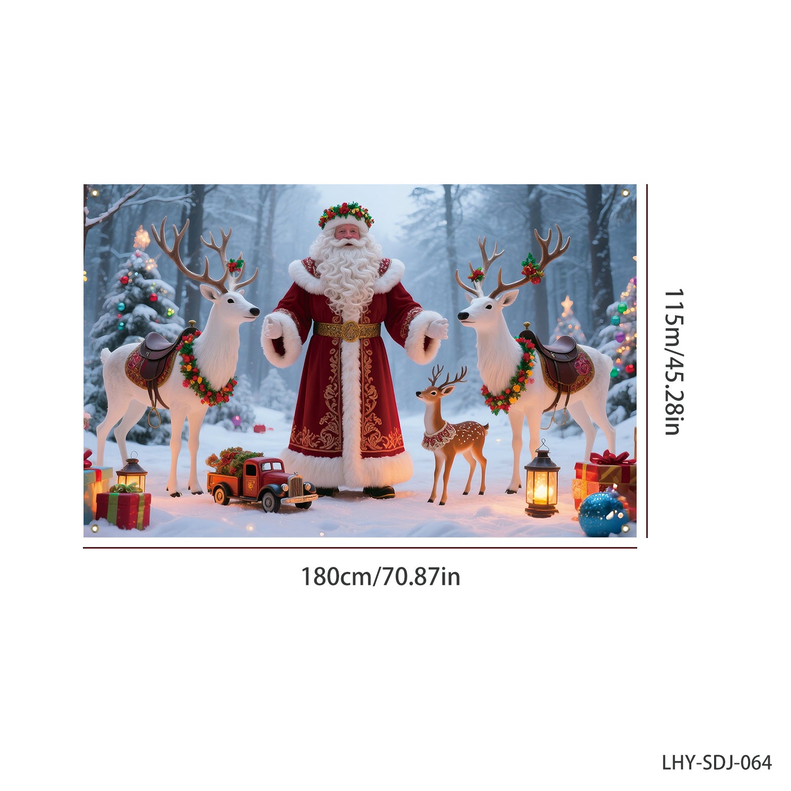 Cross-Border New Christmas Dessert Shop Background Banner Party Atmosphere Decoration Scene Setup Props Supplies