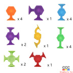 Cross-Border Hot Selling Luscious Suctions Sticky Music Children's Educational Sucker Soft Building Blocks Variety Assembling Science and Education Kindergarten Teaching Aids