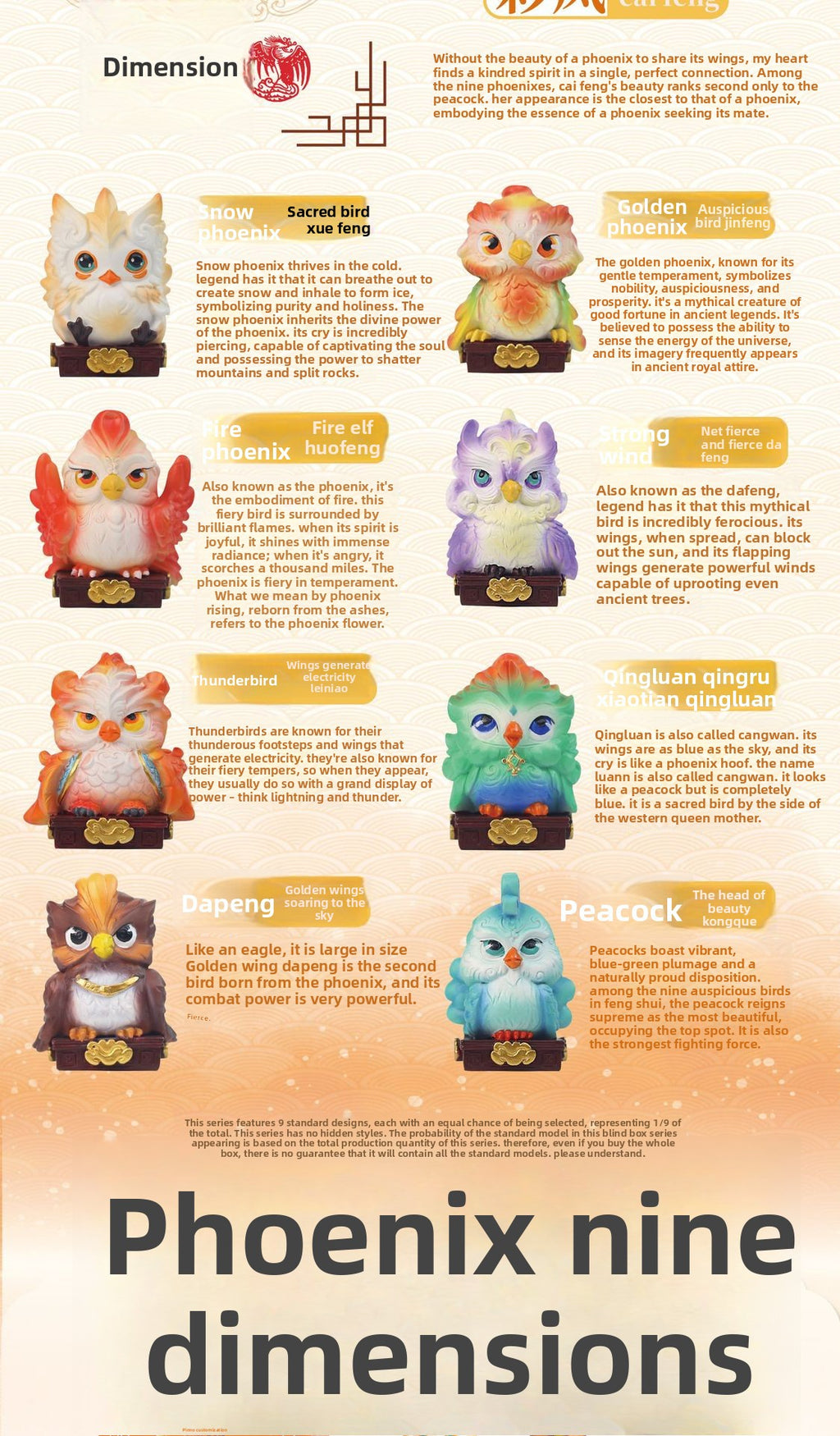 Archaeological Phoenix Raising Nine Sons Dragon Giving Birth to Nine Cubs Chinese Mythology Excavation Blind Box Ancient Myth Children's Treasure Digging Toy