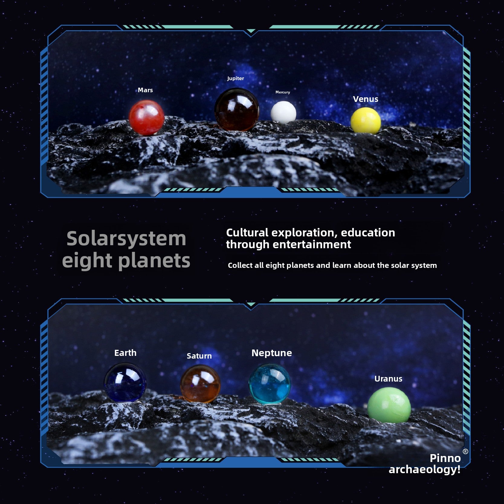 Eight Planets Solar System Dig Blind Box - Kids Earth Mars Exploration Gem Archaeological Toy