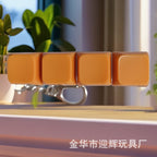 Stress Relief One-Line Four-Key Mechanical Keyboard Switch Tester Macaron Finger Squeeze Stress Relief Keychain