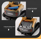 2.4G Alloy Remote Control Excavator Dump Truck Bulldozer Engineering Vehicle Toy Bilingual