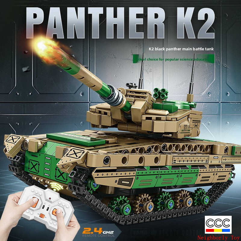 Mingdi 2.4G Remote Control Building Blocks 99A Tank Military Model Compatible with Lego Assembly Children's Toys Student Gift