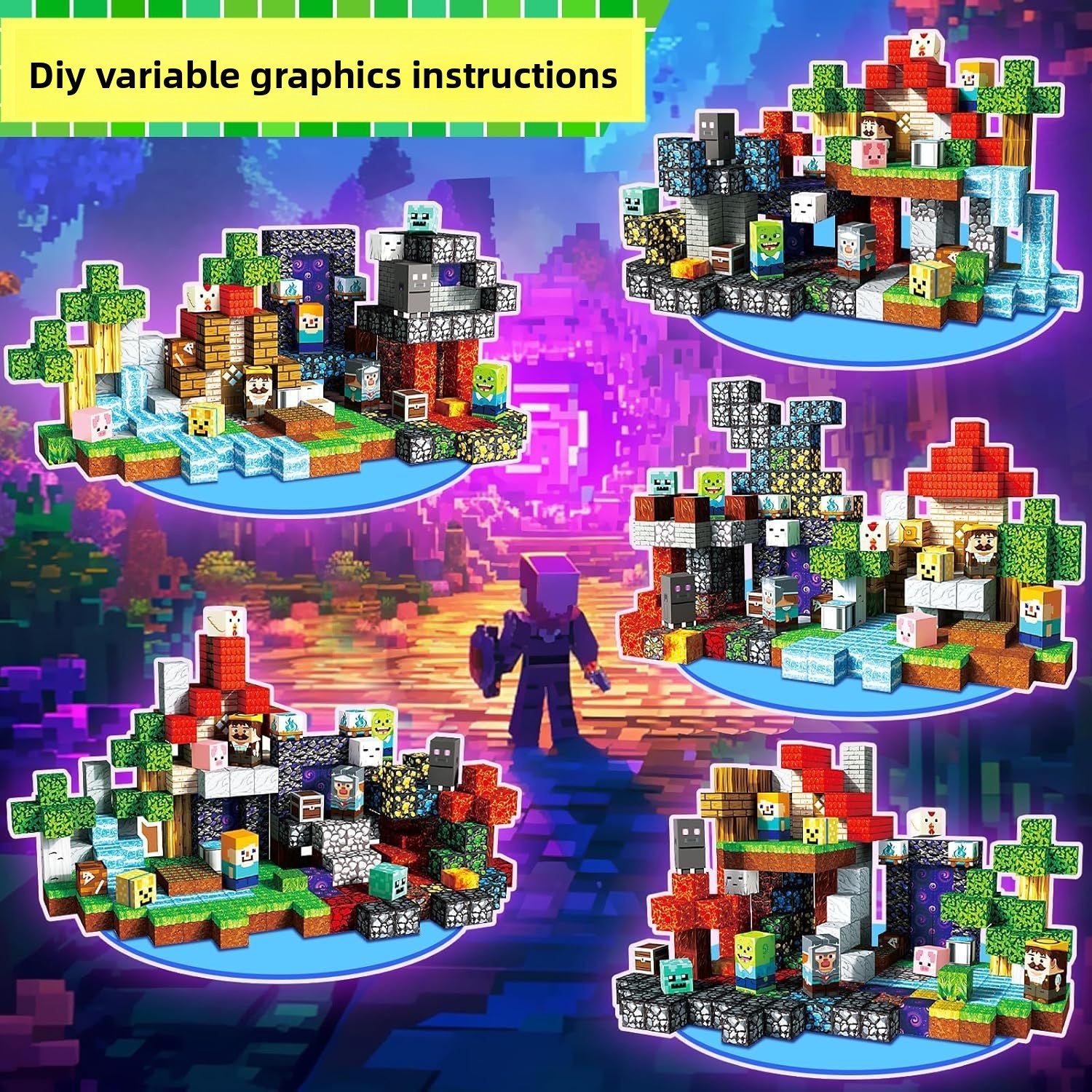 Magnetic Cubes Obsidian Phantom Gate Magnetic Blocks Magnetic Pieces Children DIY