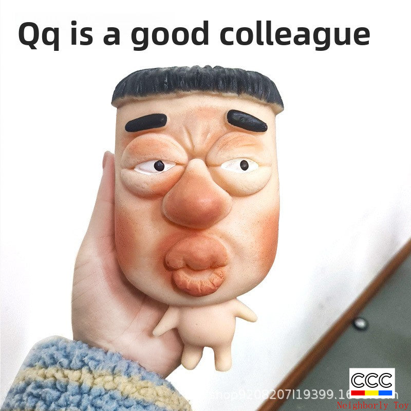 My Colleague Squeeze Toy Creative Office Funny Stress Relief Ornament Pimple Squeezing Slow Rebound Venting Big Eye Toy