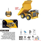 2.4G Alloy Remote Control Excavator Dump Truck Bulldozer Engineering Vehicle Toy Bilingual