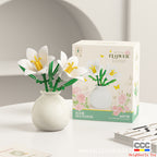 Cross-Border Building Blocks Eternal Flower Transparent Building Blocks Display Cover Home Decoration Desktop Trendy Assembly Toys Gift Wholesale