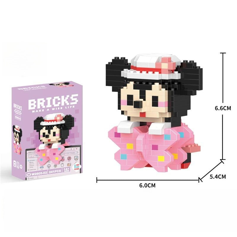Compatible with LEGO Micro Particles Cartoon Doll Building Blocks Star Dew Puzzle Assembly Toys Cross-Border Stall Wholesale Gifts