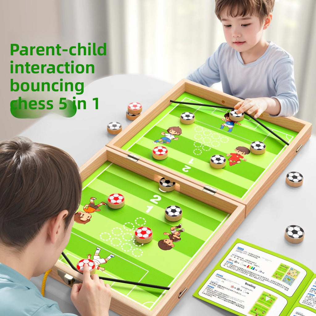 Two-Player Battle Bounce Chess Flying Chess Multi-Functional Desktop Game Children's Parent-Child Interactive Educational Board Game Toy