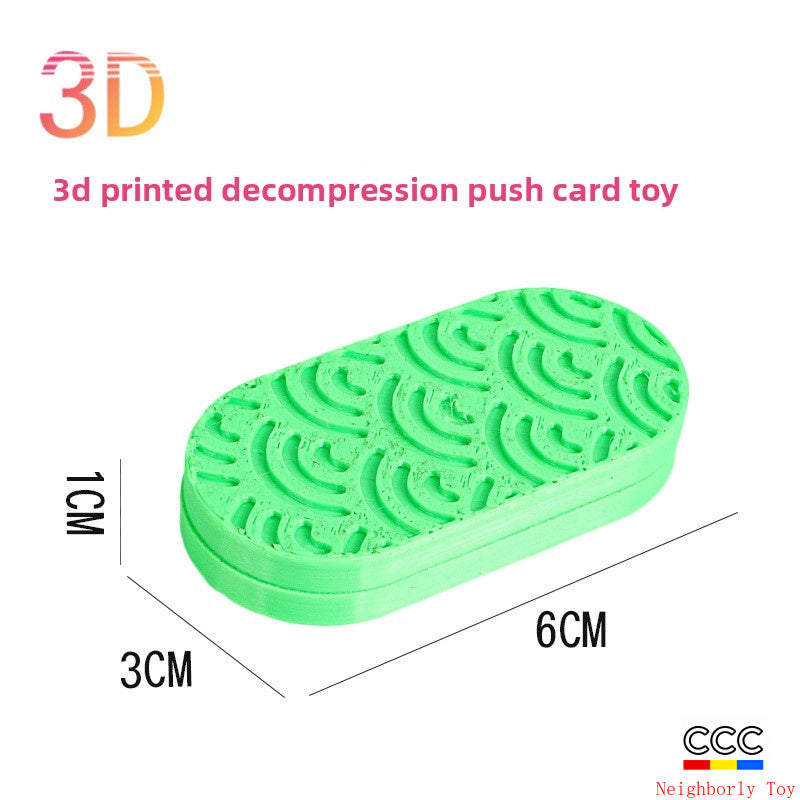 Hot Selling Children's 3D Printed Educational Magnetic Stress Relief Toy Push Card Finger Spinner Boys Handle Piece