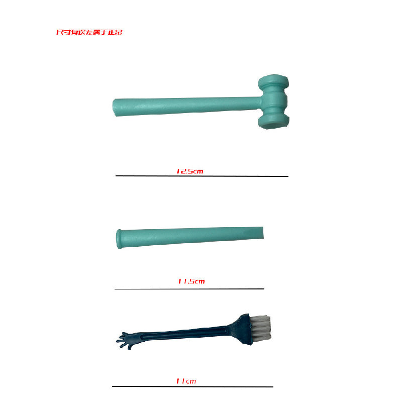 Archaeological Digging Tool 3-Piece Set - Metal & Plastic Hammer Chisel Brush for Craft Shop