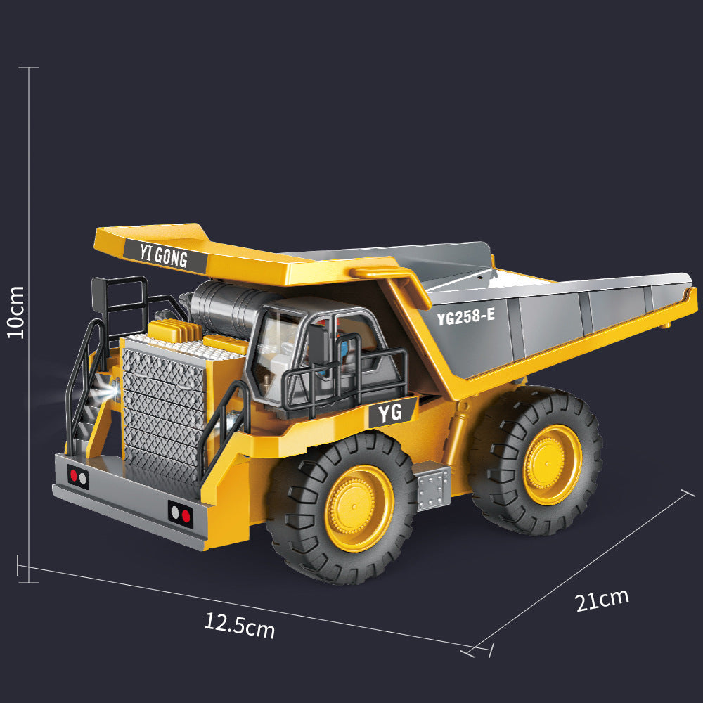 2.4G Alloy Remote Control Excavator Dump Truck Bulldozer Engineering Vehicle Toy Bilingual