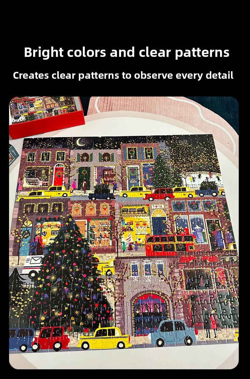 High Quality Galison Christmas Night 500 Piece Winter Lights Puzzle Adult Stress Relief Puzzle Christmas Gift