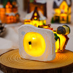 Cross-Border New Christmas Decorations Resin Christmas Small House Micro Landscape Luminous Snow House Ornaments Christmas Gifts
