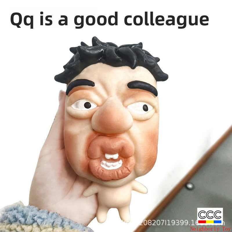 My Colleague Squeeze Toy Creative Office Funny Stress Relief Ornament Pimple Squeezing Slow Rebound Venting Big Eye Toy