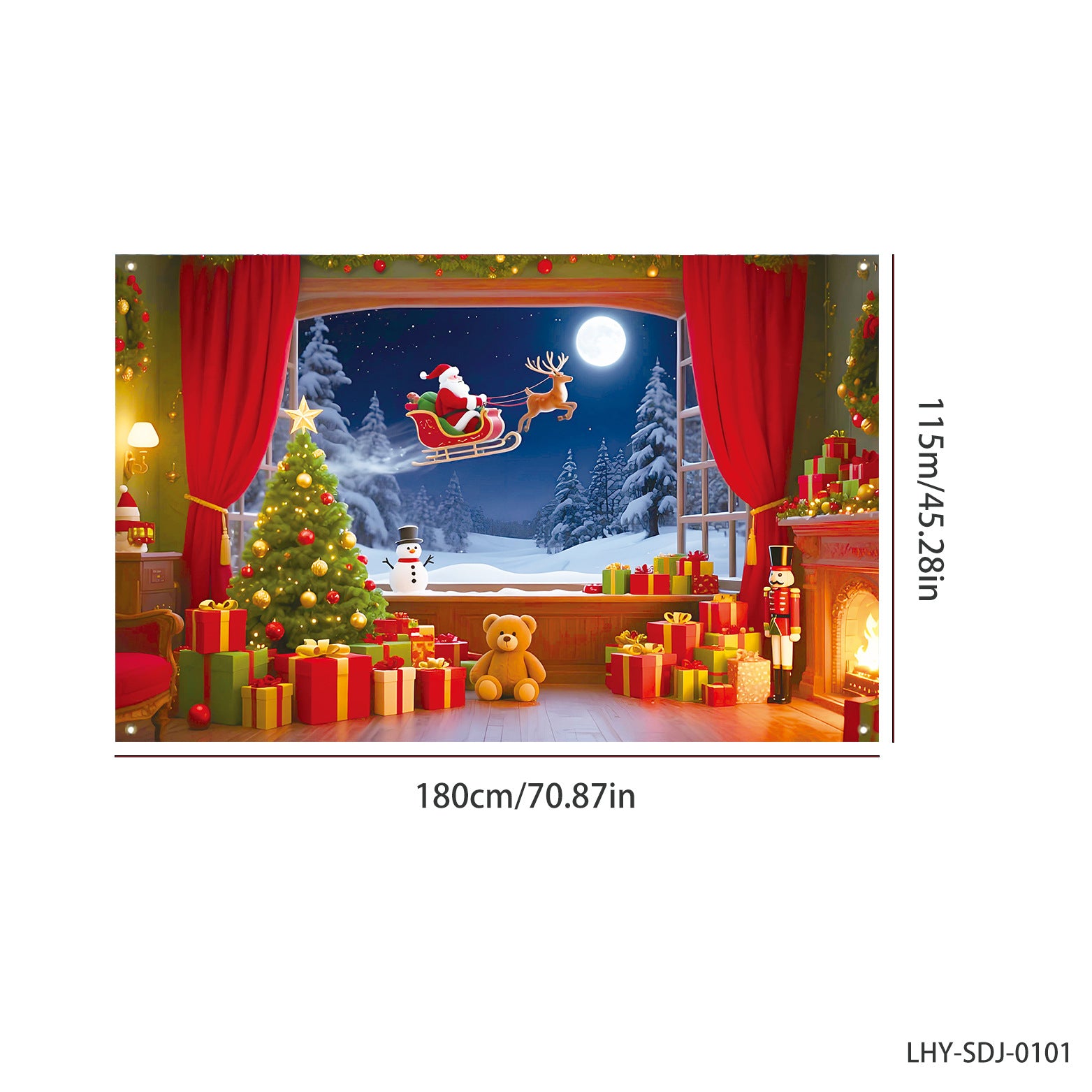 Cross-Border New Christmas Dessert Shop Background Banner Party Atmosphere Decoration Scene Setup Props Supplies