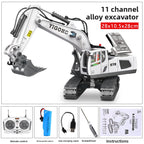 2.4G Alloy Remote Control Excavator Dump Truck Bulldozer Engineering Vehicle Toy Bilingual