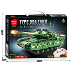 Mingdi 2.4G Remote Control Building Blocks 99A Tank Military Model Compatible with Lego Assembly Children's Toys Student Gift
