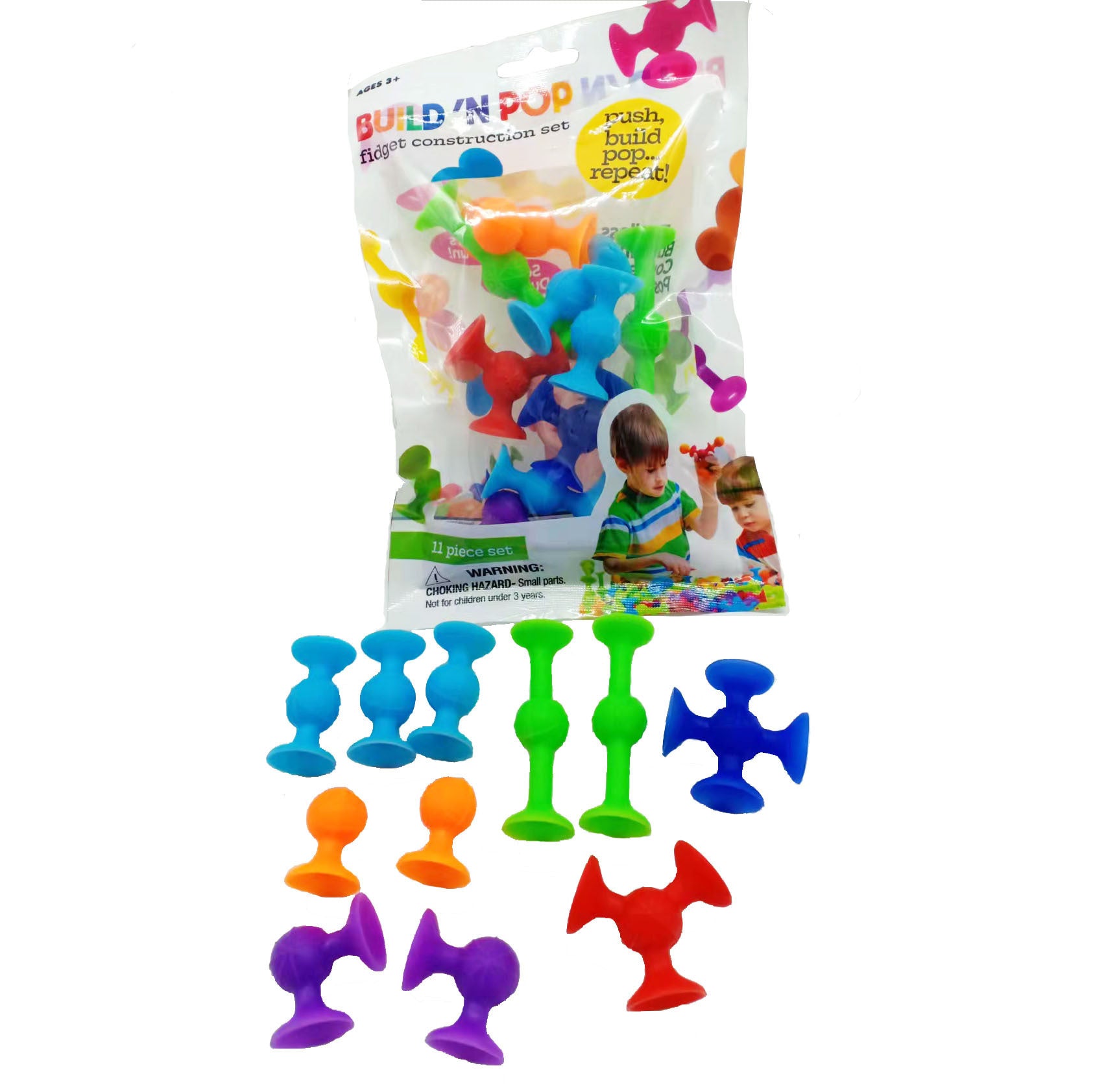 Cross-Border Hot Selling Luscious Suctions Sticky Music Children's Educational Sucker Soft Building Blocks Variety Assembling Science and Education Kindergarten Teaching Aids