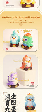 Archaeological Phoenix Raising Nine Sons Dragon Giving Birth to Nine Cubs Chinese Mythology Excavation Blind Box Ancient Myth Children's Treasure Digging Toy