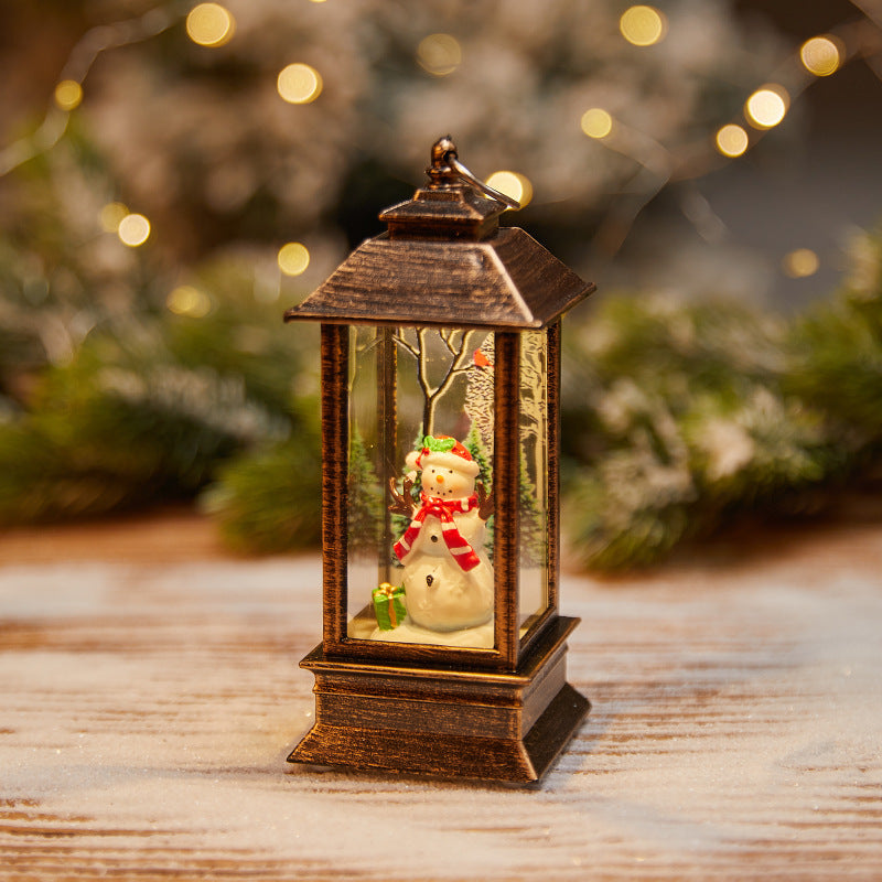 Christmas Decoration Wind Lamp Crystal Lamp Santa Claus Christmas Party Decoration Christmas Ornaments Christmas Gifts
