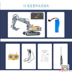 2.4G Alloy Remote Control Excavator Dump Truck Bulldozer Engineering Vehicle Toy Bilingual