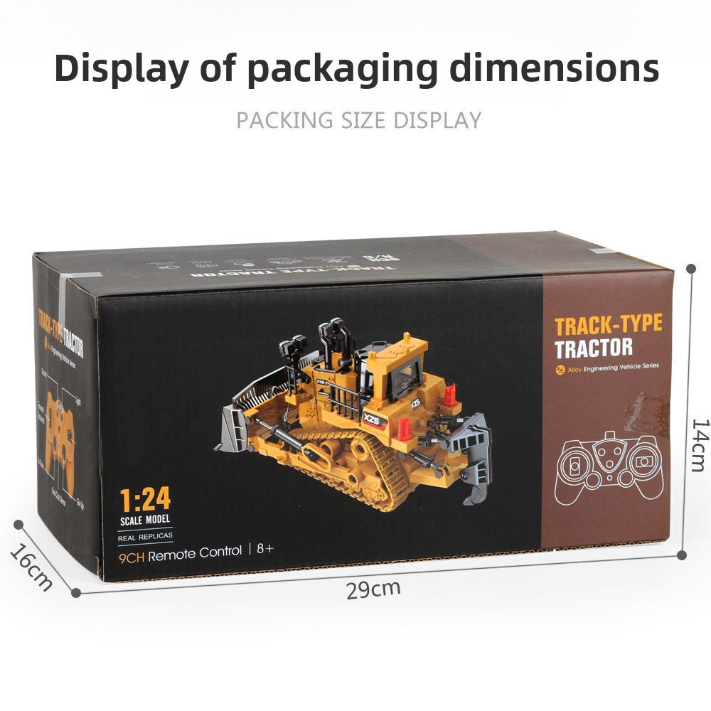 2.4G Alloy Remote Control Excavator Dump Truck Bulldozer Engineering Vehicle Toy Bilingual