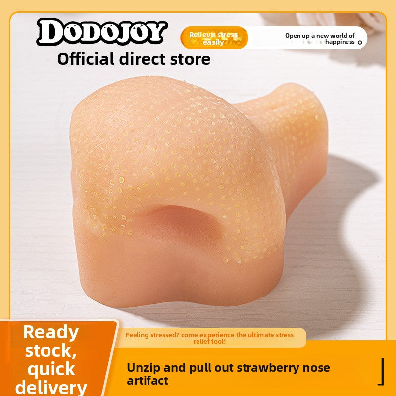 Decompression Artifact Strawberry Nose Clip Acne Simulation Extrusion Acne Decompression Toy Blackhead Cleaning Model Small Toy Model