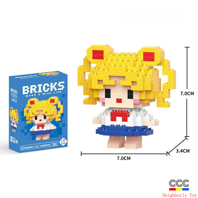 Compatible with LEGO Micro Particles Cartoon Doll Building Blocks Star Dew Puzzle Assembly Toys Cross-Border Stall Wholesale Gifts