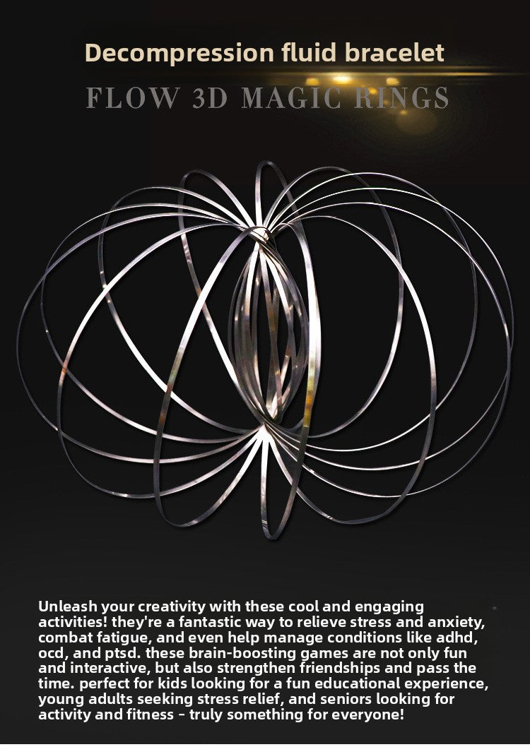 Magic Hand Ring Stress Relief Magic Hand Ring Ring Exercise Trick Toy Stress Relief Hand Ring Magic Fluid Hand Ring